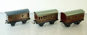 Trix Twin Railways Ttr 2/555 2/590 Oo/ho Grp Of Pre-wwii Lms Brake Ends And 3rd Class Coach