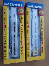 932-9006 Two Walthers Ho Scale Santa Fe Super Chief P-s Pleasure Dome Ln Box