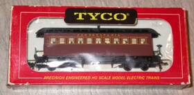 1890 Tyco 523a 400 Ho Vintage Red Box Pennsylvania Passenger Coach Car Excellent