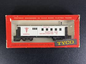 T514c Tyco New Ho Scale 1860 U.s. Military R.r. Hospital Car 266 Vintage
