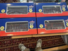 R-30402 Usa Trains Pennsylvania Set Observation Combine 2 Coach Cars With Lights New