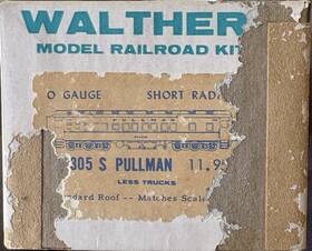 305-s Walthers O Gauge 305 S Pullman Passenger Car Kit Wood Multicolor Unassembled