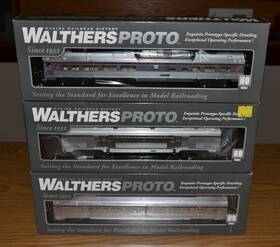 920-13006 Walthers 3 New Proto Ho Canadian Pacific Budd Passenger Cars Baggage Lounge Dome