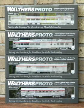 920-13008 Walthers Ho Southern Pacific Lot Budd Lounge Post Office Baggage Dome Coach