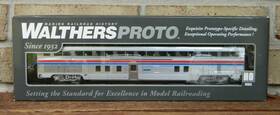 920-14302 Walthers Proto Ho Amtrak Phase 2 85ft Budd Hi-level Step Down Coach Lighted