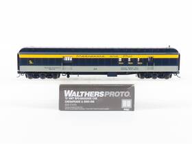 920-17415 Walthers Ho Scale Proto C&o 70ft Hwt Rpo-baggage Passenger Car #88