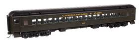 920-17606 Walthers Proto Ho 11606 Chesapeake And Ohio 82ft Heavyweight Paired Window Coach