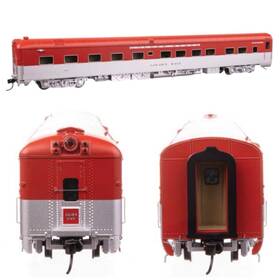 920-18928 Walthers 18928 85ft Ps Blunt End 10-6 Sleeper Sp #9056 Stainless Large Red Strip