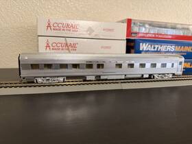 920-9012 Walthers Proto Ho Santa Fe Super Chief Budd Pine 10-6 Sleeper Lighted