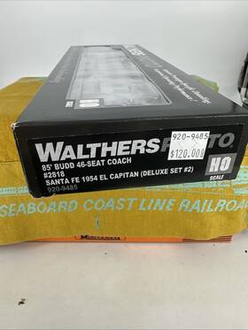920-9485 Walthers 920-9476 Ho Proto 85ft P-s 46-seat Coach Santa Fe 1954 El Capitan