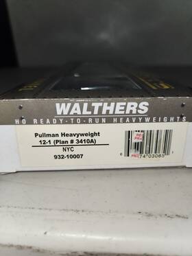 932-10007 Walthers Ho New York Central Pullman Heavyweight 12-1 Sleeper Car Nyc