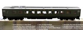 932-10352 Walthers Ho Heavyweight Chair Car Santa Fe Pullman Green Silver Roof