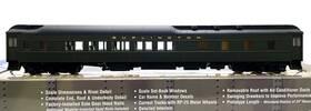 932-10553 Walthers Ho Pullman Heavyweight 10-1-2 Plan # 3585 Burlington Cbq