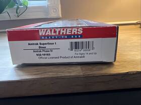 932-16183 Walthers Ho Superliner I Diner Amtrak Phase Iv Plated