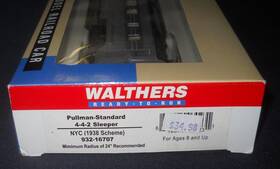 932-16707 Walthers Ho Proto Nyc 1938 Scheme 85ft P-s 4-4-2 Sleeper