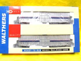 932-26041 Walthers Ho Amtrak Phase 4 60ft Express Box Car Two Pack - New