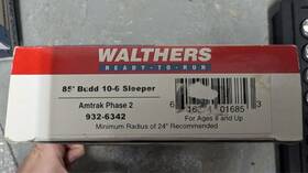 932-6342 Walthers 85ft Budd 10-6 Sleeper Amtrak Phase 2