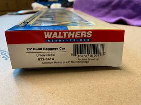 932-6414 Walthers Ho 73ft Budd Baggage Union Pacific