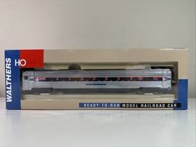 932-6421 Walthers Ho Scale Amtrak Ph I 85 Budd Lounge Car Nib Rtr