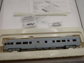 932-6505 Walthers 932-6500 Ho 85ft Budd Tavern Observation Passenger Car Undecorated