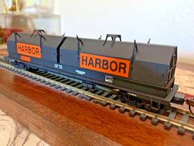 932-7266 Walthers Harbor Cushion Coil Car - Angled Hoods Ho Scale Inch Orange Logo Rtr New
