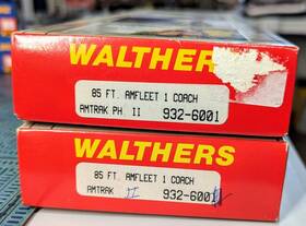 9326004 Walthers 85ft Amfleet I Coach Phase 2 - Brand New Kits