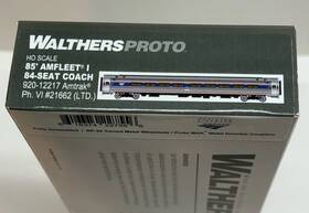 920-12217 Walthers Proto Ho Scale Amtrak Amfleet I Coach Ph6 Lighted New Wheels