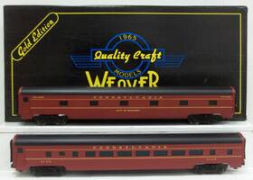 3-rail Weaver G1617l Pennsylvania Single Stripe Coach/sleeper Add-on Set Nib