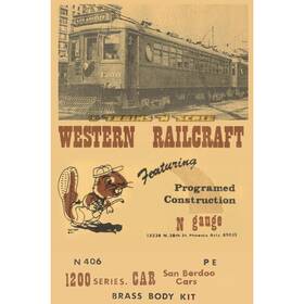 N-406 Western Railcraft N 406 Vintage Brass And Wood Pe San Berdoo Streetcar Body Kit