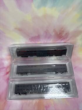 11527 Wheels Of Time N Scale Southern Pacific Lot 3 Bi Level Coach 3722 3713 3727