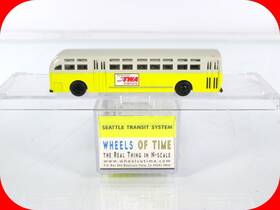 90211 Wheels Of Time N Scale Seattle Transit Motor Coach Twa Ad #1204 -