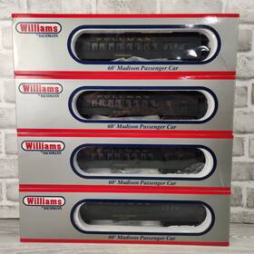 Williams 022899434711 By Bachmann 43471 60ft Madison 4 Car Set Pullman O Scale