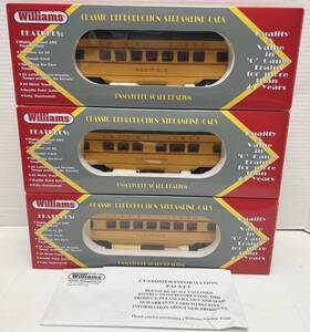 Str-1464w Williams Electric Trains O/027 Inch Luxury Lines Streamlined Lighted 3-car Add-on Set-nib
