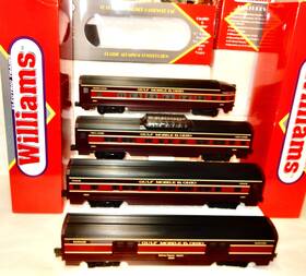 Ll-1021 Williams 60ft 4 Car G M And O Aluminum Lighted Passenger Set W Boxes-nice