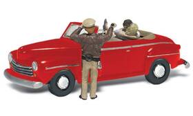 As5337 Woodland Scenics 1/160 N Scale Copftn A Kiss Autoscenes Police And Couple