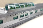 Atlas California Zephyr Vista-dome Chair Car Silver Lodge 2 Rail. Fixed Price $175.00.