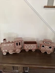 Pottery Barn Ceramic Gingerbread Train Set Christmas Collection New Beautiful !. Fixed Price $362.00.