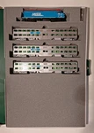 N-scale Kato #106-8702 Chicago Metra Bi-level Commuter Locomotive & Car Set. Fixed Price $269.00.