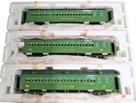 Lionel Corporation 11-40017 Two Tone Green 3-CAR Std Gauge Show Room Set. Fixed Price $2189.99.