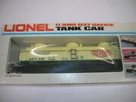 Lionel 6-9148 " Du Pont 3 Dome Tank Car Lot #45969. Fixed Price $25.00.