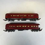 American Flyer Gauge Vintage 652 & 654 Red Pullman Passengers Cabin Untested. Fixed Price $100.00.