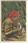 Postcard Weaver Of Baskets Cherokee Indian Reservation North Carolina. Fixed Price $5.00.