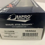 Rapido Ho Scale 10-5 Sleeper, Northern Pacific #364 New In Box. Fixed Price $149.39.