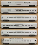 Williams Sante Fe 80' 6-CAR Aluminum Passenger Set O-gauge Nos *. Fixed Price $299.99.