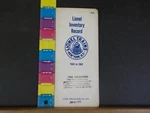 Lionel Inventory Record 1946-1969 Ladd Productions Soft Cover. Fixed Price $16.50.
