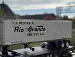 Lionel 6-16374 Denver & Rio Grande Flatcar W/trailer, Gauge. Fixed Price $29.95.