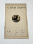 Baltimore Mail Line S.s City Of Hamburg Passenger List With Penciled-in 1935. Fixed Price $102.00.