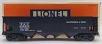 Lionel 6-51501 Semi-scale Baltimore & Ohio Die-cast Hopper Car Mint Condition. Fixed Price $100.00.