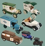 Lot Of 7 Vintage Vehicles 5 Ertl Publix Coin Banks, Atlas Car & Ford Sharpener. Fixed Price $54.99.