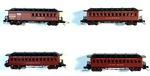 Z Marklin 87910 D&rgw Old-time 4-CAR Passenger Set (mtl Couplers). Fixed Price $305.95.